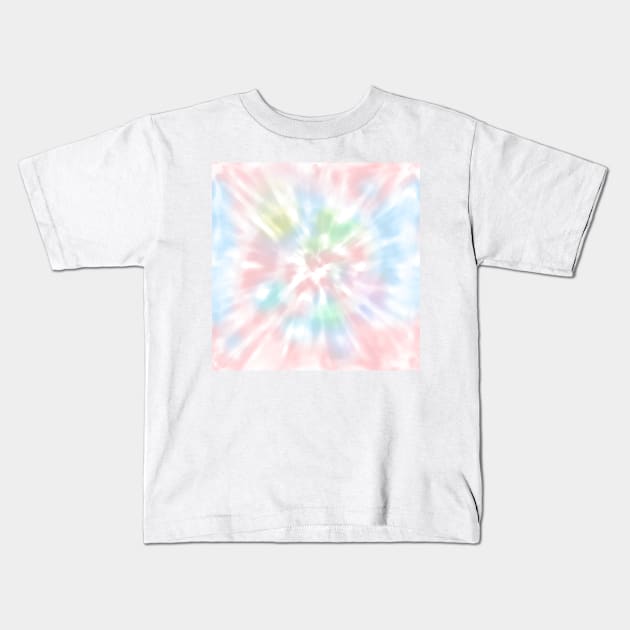 Rainbow Pastel Tie Dye Kids T-Shirt by YourGoods